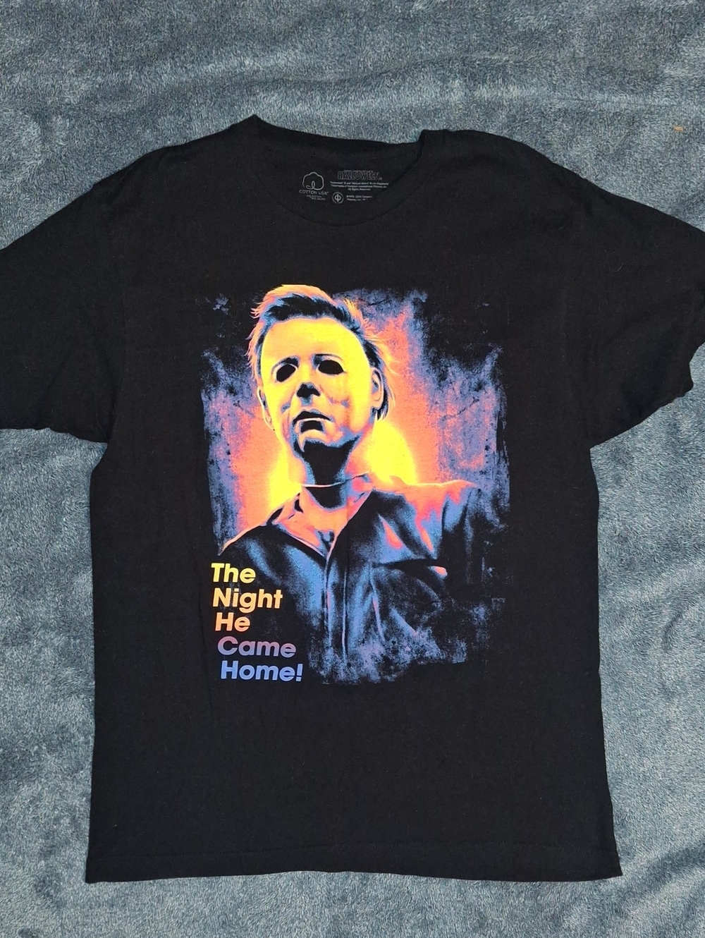John Carpentiers Black Michael Myers Graphic Tee - The Night He Came Home